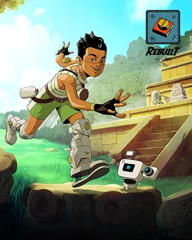 Desenho jovem correndo.