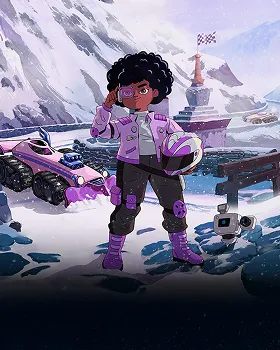 Desenho jovem na neve.